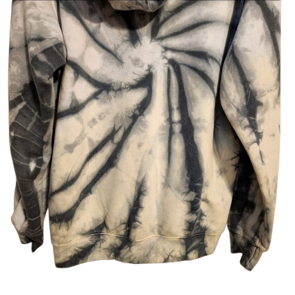 CSG | Women's Tie-Dye Hoodie Sweatshirt Black, Gray and White (Size Large) - Picture 15 of 16